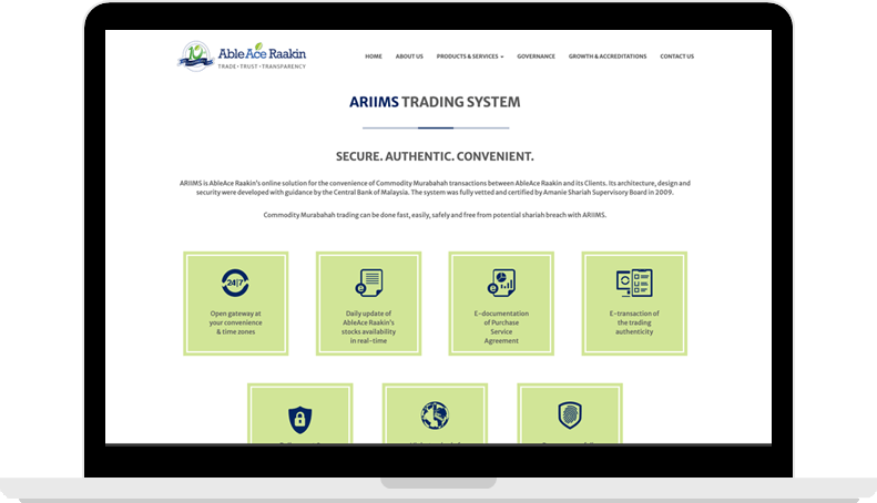 ableace website desktop